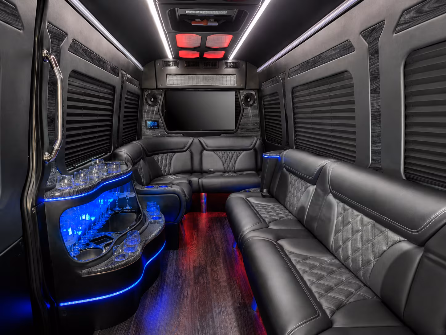 mount pleasant 50 passenger party bus inside