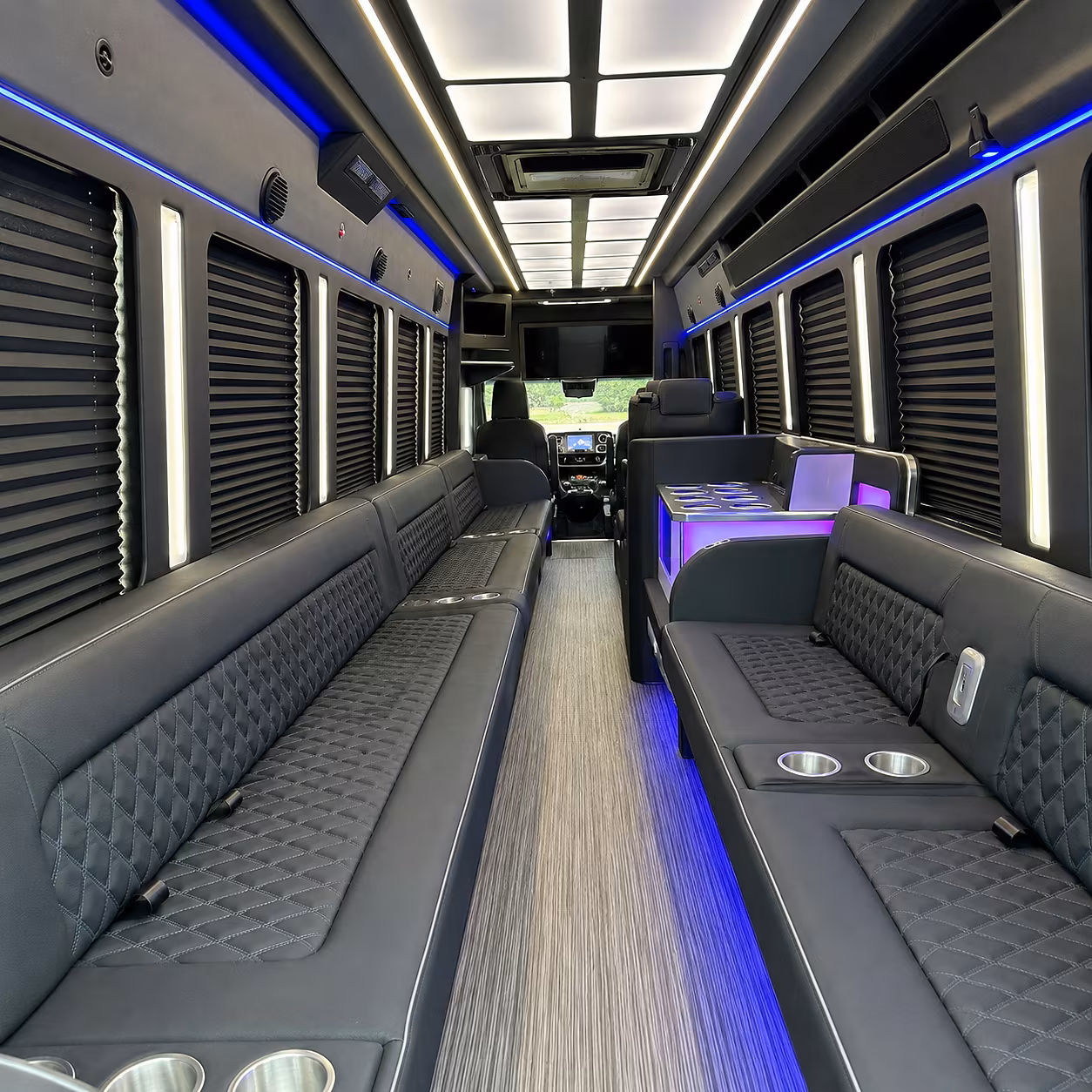 mount pleasant party bus rental interior